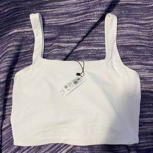 Garage: Tia Cami Square Neck Tank in White